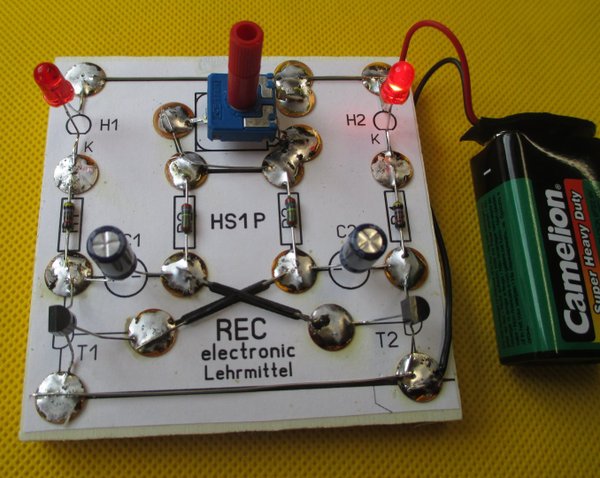 LED-Wechselblinker (Gruppensatz 5 St.) Blinkfrequenz einstellbar, Batterie auswählbar, HS1PGS